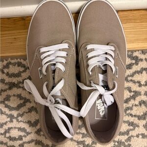 Vans Beige Sneakers with White Accents